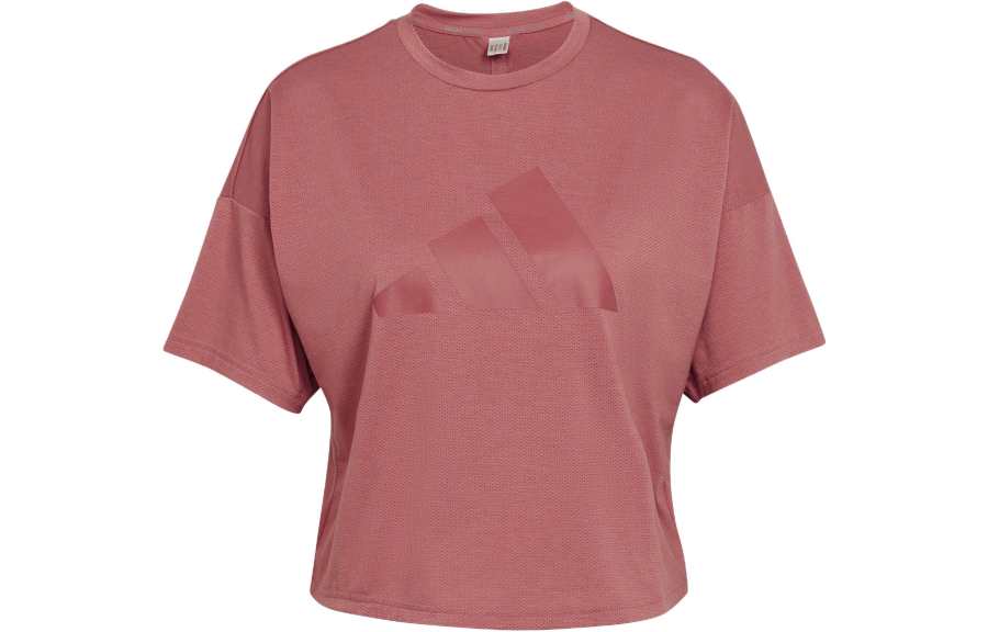 Adidas Adidas T Shirts Women's Light Red Crew Neck Moderate Straight Fit