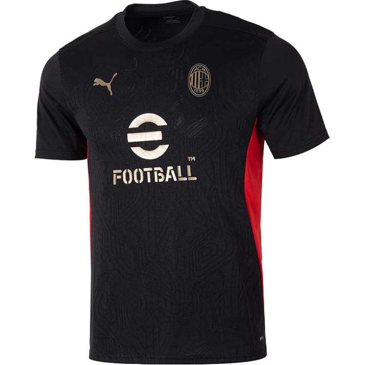 PUMA AC Beige Blue Soccer Jersey Men's Black