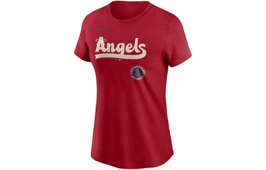 Nike Nike City Connect Wordmark MLB Los Angeles Angels T Shirt Women's Red