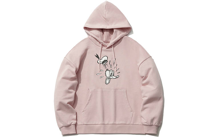 Li-Ning Li Ning X Disney Sweatshirts Women's Light Water Pink Hooded Moderate Regular