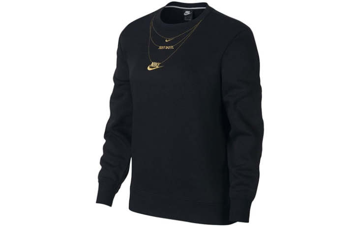 Nike Nike Sportswear Fleece Lined Thermal Crew Neck Pullover Sweatshirt Women's Black