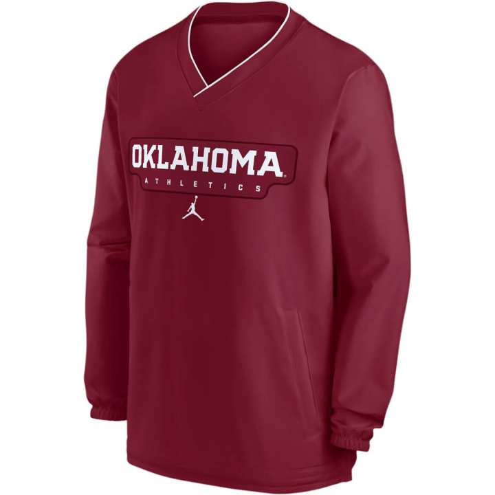 Jordan Jordan Oklahoma Sooners Sideline Men's Jordan College Long Sleeve Windshirt