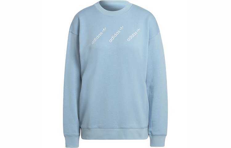 Adidas Originals Sweatshirts Women's Sky Blue Crew Neck Moderate Regular