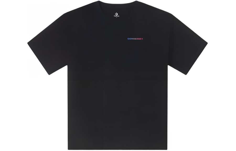 Converse Drop Shoulder Sleeve T Shirt Women's Black