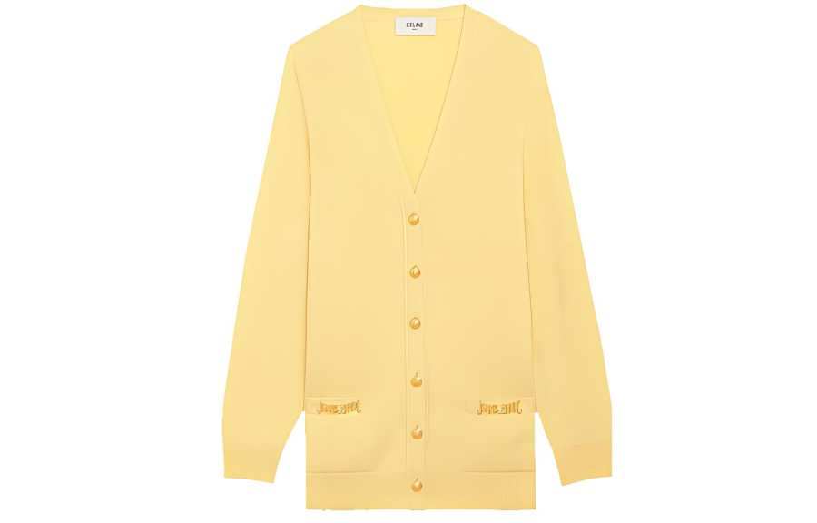 CELINE Cashmere Knitwear Women's Yellow