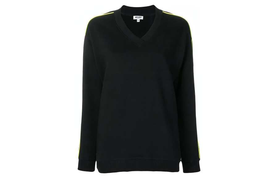 KENZO Sweatshirts Women's Black V Neck Moderate Regular