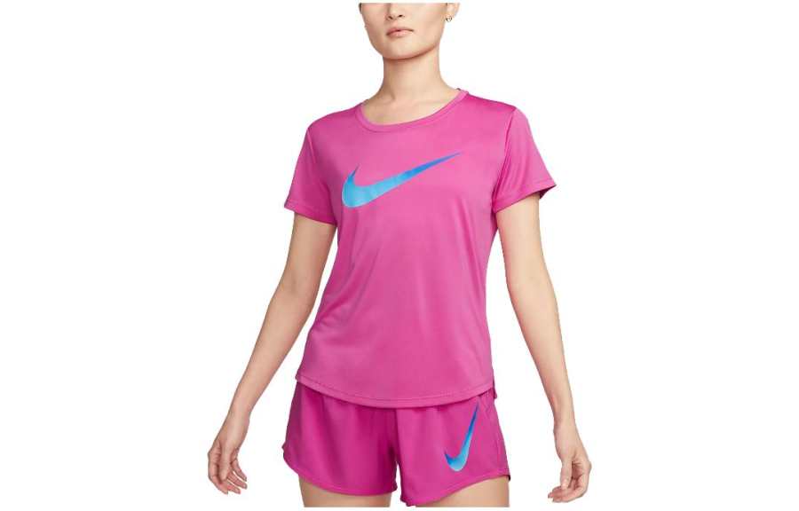 Nike Nike Drop Shoulder Sleeve T Shirt Women's Magenta