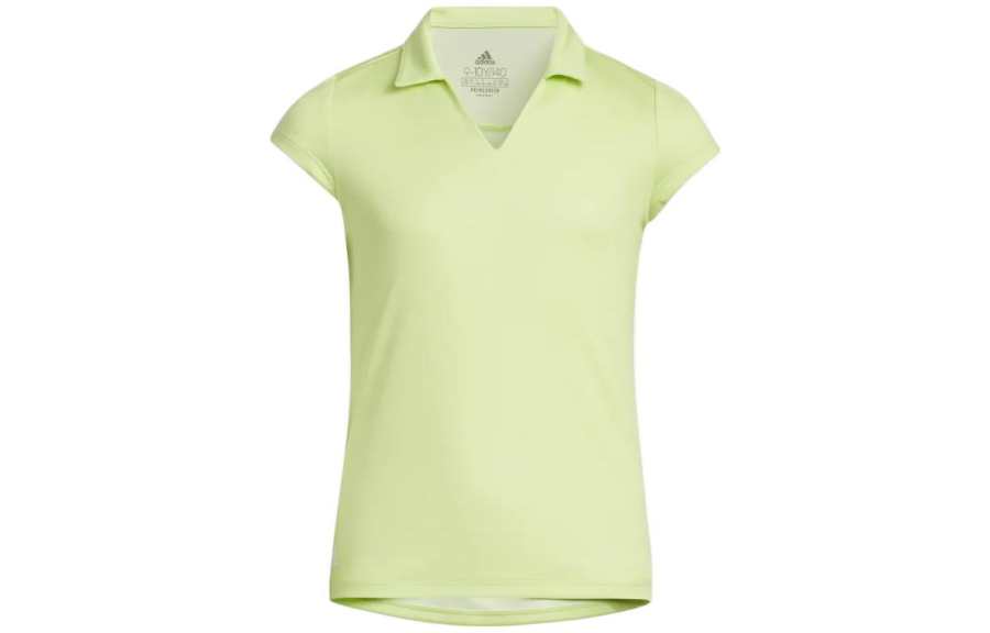 Adidas Adidas AEROREADY Polo Shirts Women's Neon Green Polo Collar Moderate Straight Fit