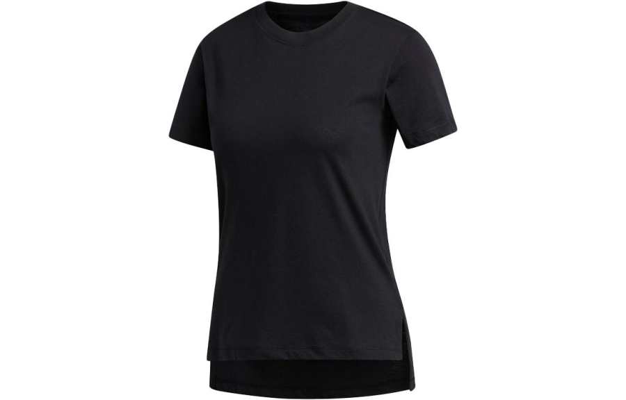 Adidas Adidas T Shirts Women's Black Crew Neck Moderate Straight Fit