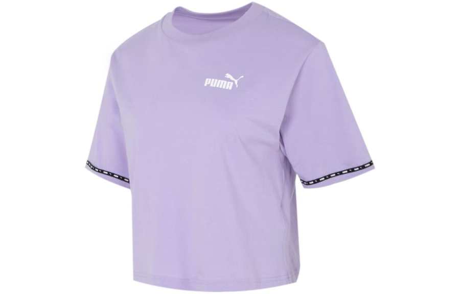 PUMA Drop Shoulder Sleeve T Shirt Women's Purple