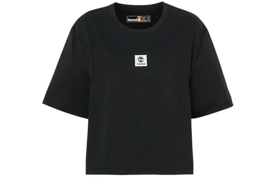 Timberland Drop Shoulder Sleeve T Shirt Women's Black