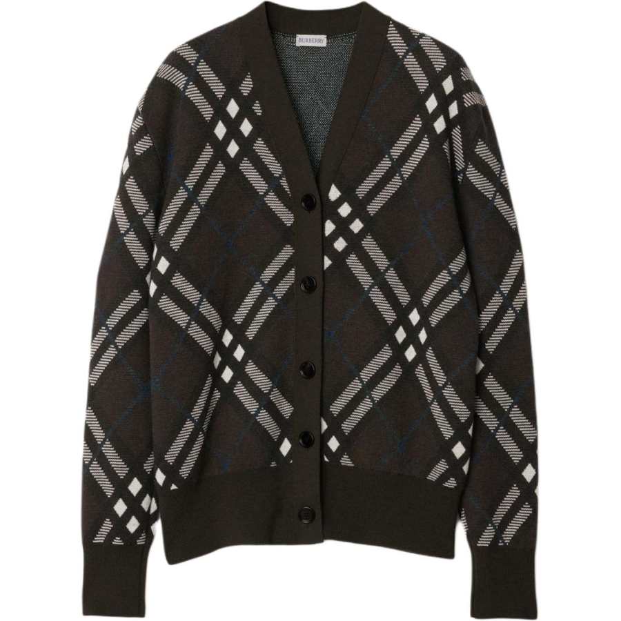 Burberry Burberry check wool blend cardigan