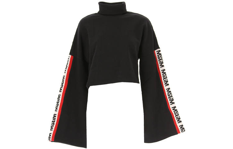 MSGM MSGM Sweatshirts Women's Black Turtleneck Moderate Regular