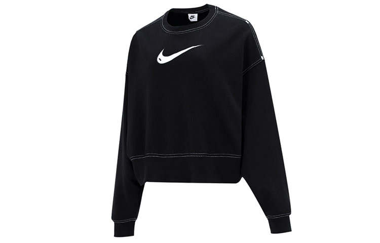 Nike Nike Sportswear Swoosh Oversized Women's Fleece Crew-Neck Top Black