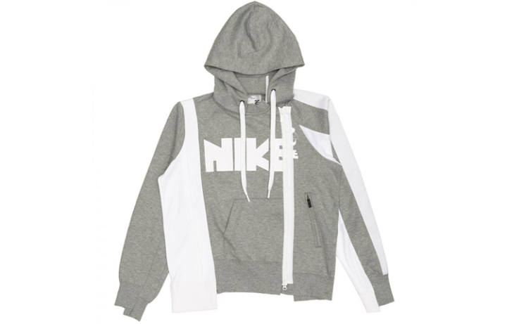 Nike Nike x Sacai Double-Zip Hoodie 'Dark Grey Heather/White'