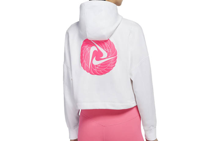 Nike Nike Sweatshirts Women's White Pink Hooded Moderate Regular