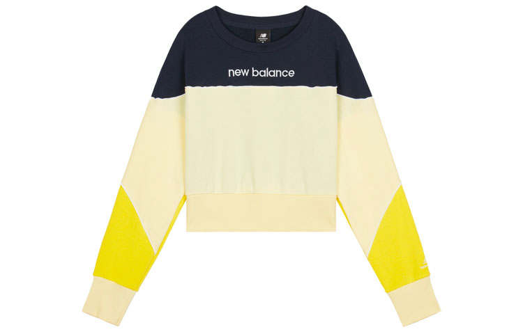 New Balance New Balance Sweatshirts Women's Yellow Crew Neck Moderate Regular