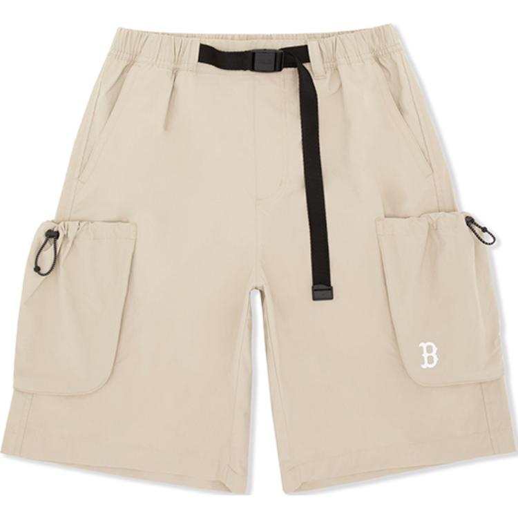 MLB New York Yankees Casual Shorts Unisex Linen Beige Yellow