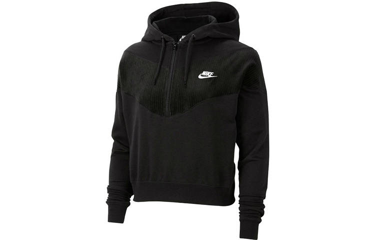 Nike Nike Sweatshirts Women's Black Hooded Moderate Regular