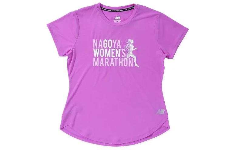 New Balance New Balance T Shirts Women's Purple Crew Neck Moderate Straight Fit