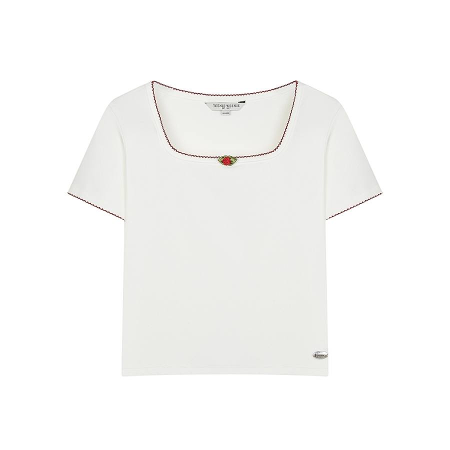 Teenie Weenie T Shirts Women's Square Collar Moderate Straight Fit
