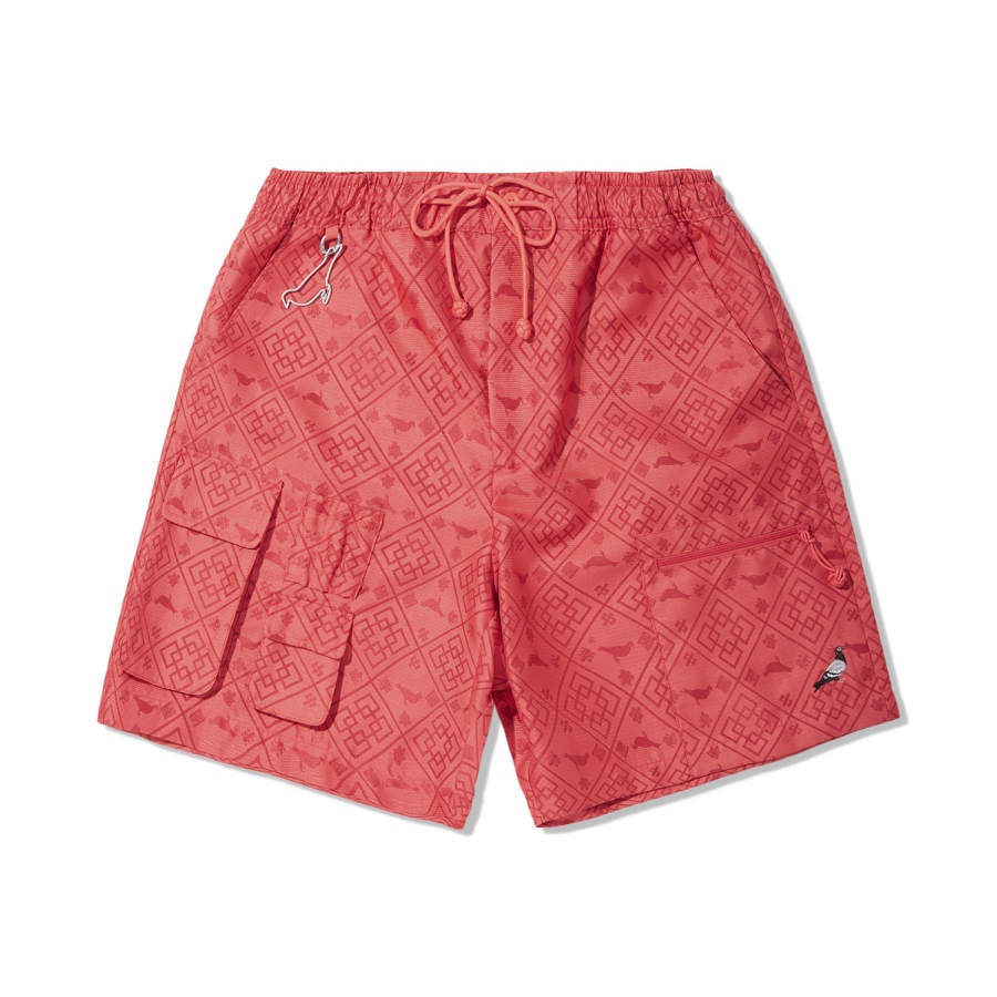Li-Ning Li Ning x Staple Casual Shorts Men's Bright Orange Red/Poppy Red