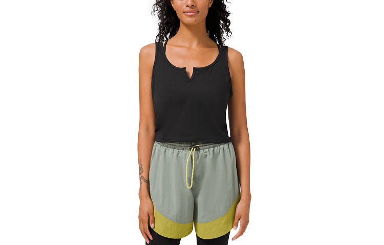 Lululemon Lululemon Solid Color Slim Fit Top Spring Summer Women's Black