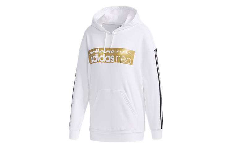 Adidas Neo Sweatshirts Women's White Hooded Moderate Regular