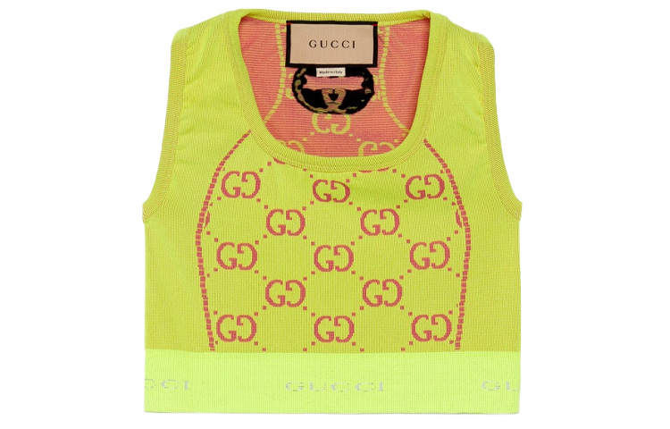 GUCCI 【Previous Season】GG jacquard sleeveless cropped top