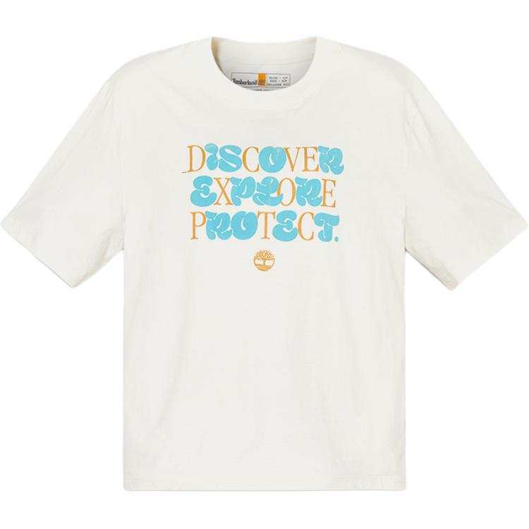 Timberland SS25 Regular T Shirt Women's Vintage White