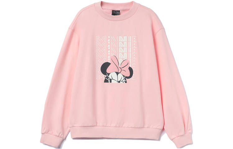 Li-Ning Li Ning X Disney Sweatshirts Women's Rose Pink Crew Neck Moderate Regular