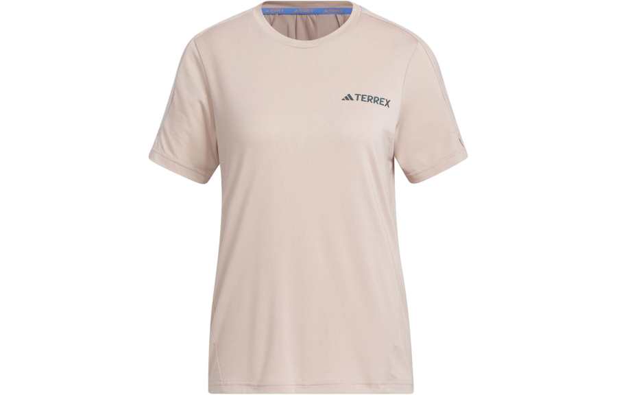 Adidas Adidas T Shirts Women's Wonder Taupe Crew Neck Moderate Straight Fit
