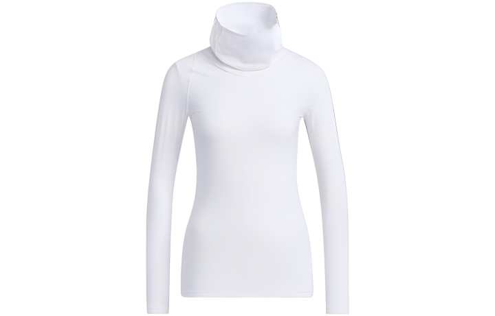 Adidas Adidas T Shirts Women's White Turtleneck Moderate Straight Fit
