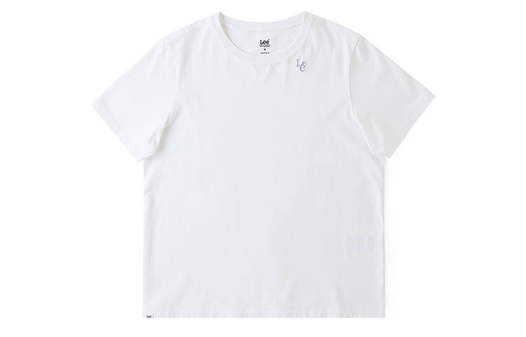 Lee T Shirts Women's White Crew Neck Moderate Straight Fit