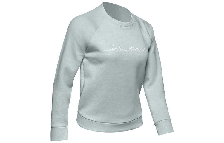 Under Armour RECOVER Sweatshirts Women's Green Crew Neck Moderate Regular