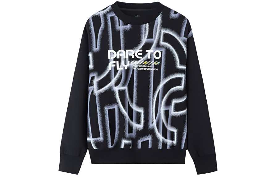 ANTA Variety Training Collection Sweatshirts Women's Black Crew Neck Moderate Regular