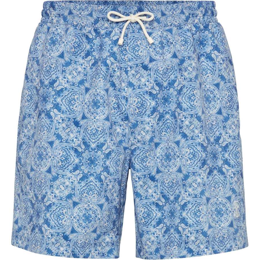 Brunello Cucinelli Paisley Printed Drawstring Swim Shorts