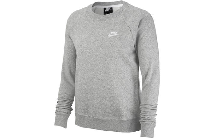 Nike Nike Sportswear Essentials Sweatshirts Women's Gray Crew Neck Moderate Regular
