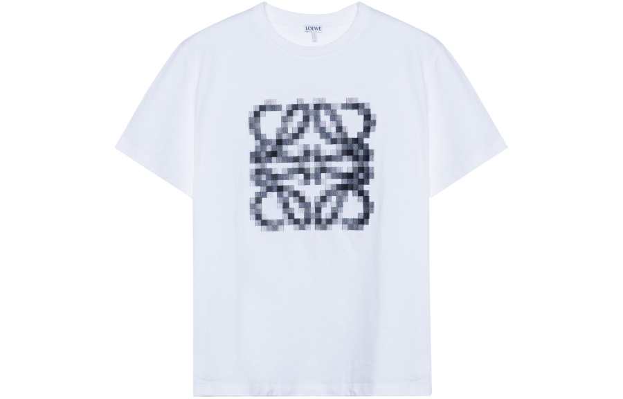 LOEWE Anagram Pixelated T Shirt 'White/Black'