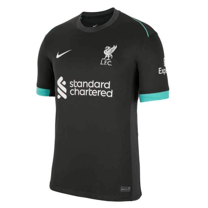 Nike Nike Liverpool Soccer Jersey Fan Edition Men's Black/Coal Black/Washed Duck Green/Sail White