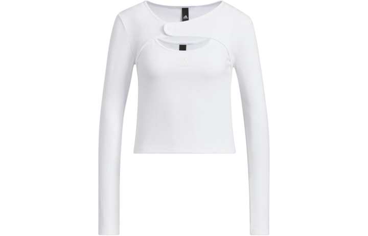 Adidas Adidas T Shirts Women's White Crew Neck Moderate Straight Fit