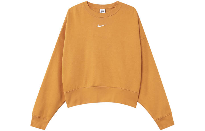 Nike Nike Sportswear Essentials Sweatshirts Women's Orange Crew Neck Thickened Regular