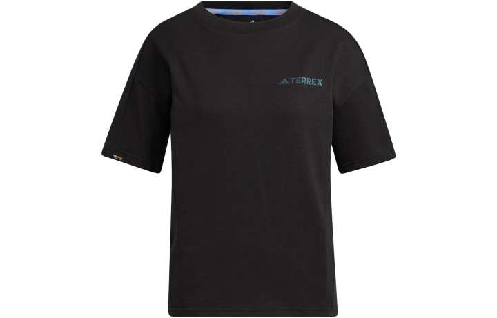 Adidas Adidas Drop Shoulder Sleeve T Shirt Women's Black