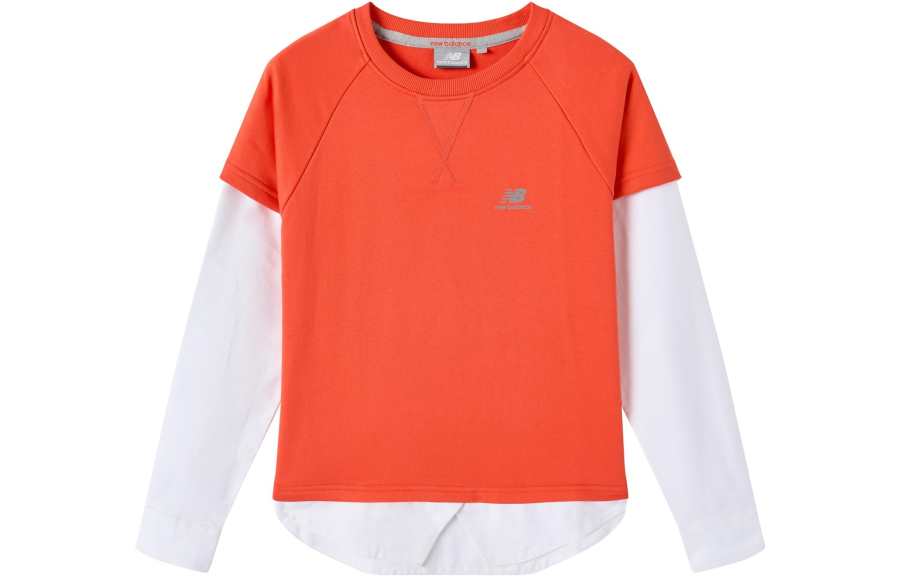 New Balance New Balance T Shirts Women's Orange Crew Neck Moderate Straight Fit
