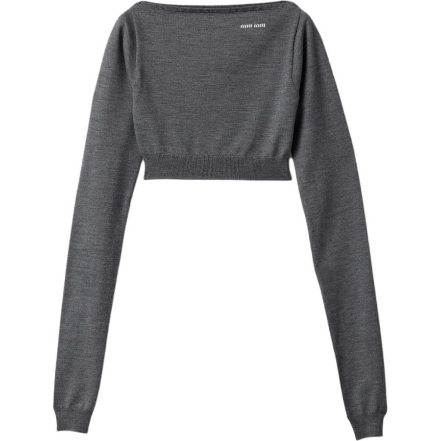 MIU MIU Miu Miu boat-neck top