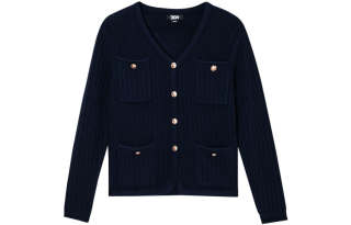 DKNY FW22 Loose Fit Knitwear Women's Navy Blue