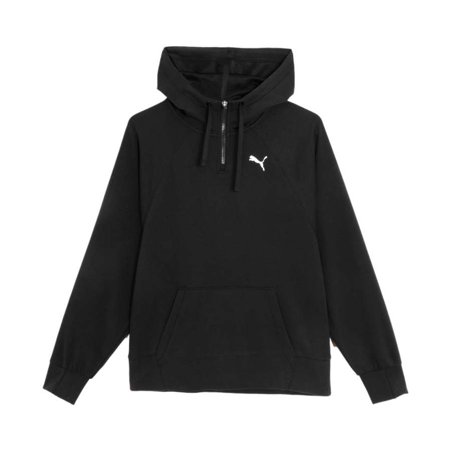 PUMA MODERN SPORTS 1/8 ZIP HOODIE Sweatshirt Women's Black