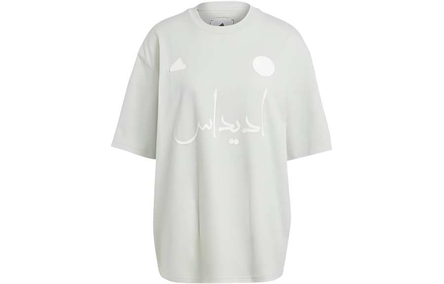 Adidas Adidas T Shirts Women's Linen Green Crew Neck Moderate Straight Fit