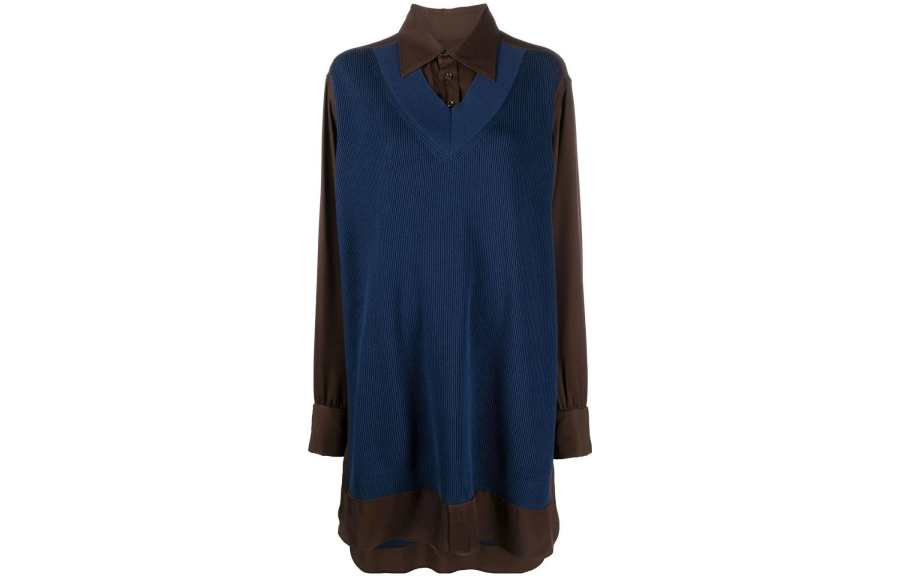 Maison Margiela SS22 Shirt Women's Blue & Brown
