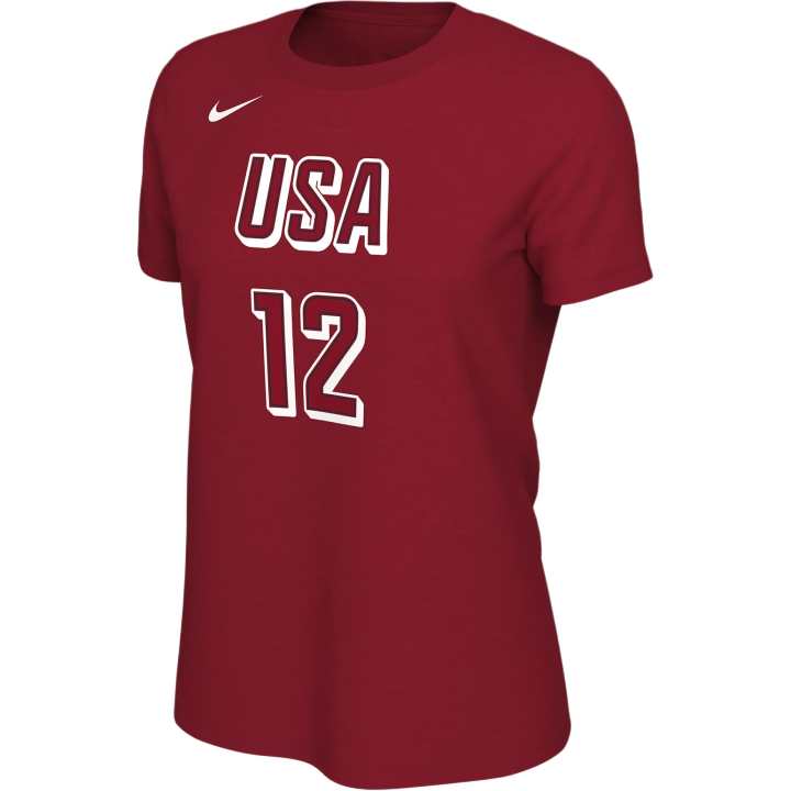 Nike Nike T Shirts Women's Red Crew Neck Moderate Other